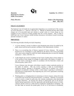 Plea Bargaining - Government of Manitoba