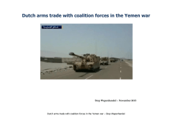 Dutch arms trade with coalition forces in the Yemen war