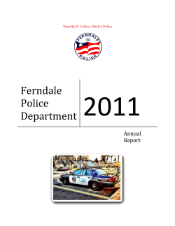 2011 Annual Report - Ferndale Police Department