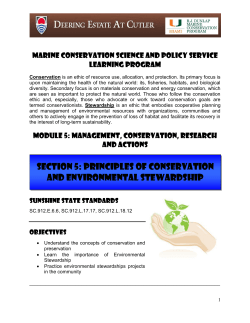 Principles of Conservation and Environmental