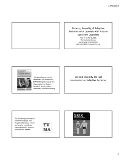 Puberty, Sexuality, Adaptive - National Rehabilitation Information