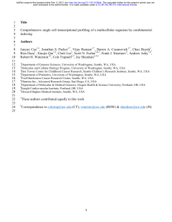 Comprehensive single cell transcriptional profiling of