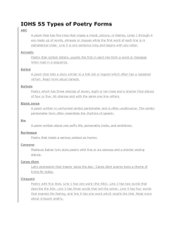 IOHS 55 Types of Poetry Forms