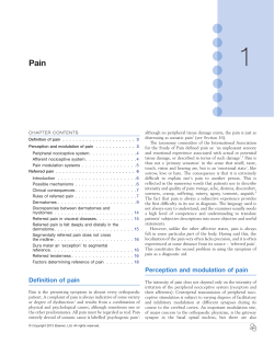 Pain - A System of Orthopaedic Medicine