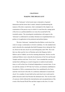 making the holocaust