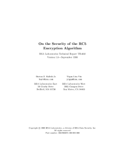 On the Security of the RC5 Encryption Algorithm