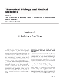 Supplement 2: H+ Buffering in Pure Water