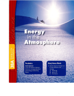 38 Energy in the Atmosphere