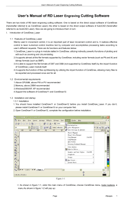 User`s manual of RD Laser Cutting Software