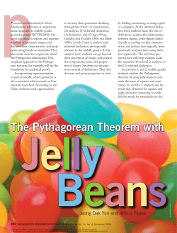 The Pythagorean Theorem with Jelly Beans