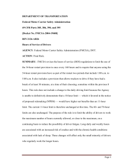 Final Rule - North Dakota Motor Carriers Association