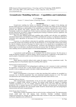Groundwater Modelling Software &ndash; Capabilities and Limitations