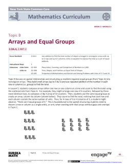 Arrays and Equal Groups