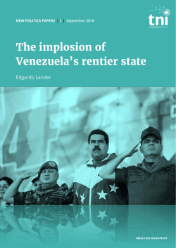 The implosion of Venezuela`s rentier state