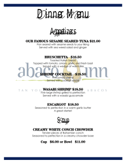 Dinner Menu