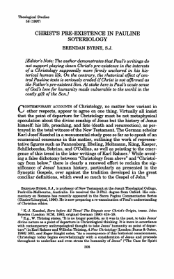 christ`s pre-existence in pauline soteriology