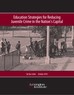 Education Strategies for Reducing Juvenile Crime