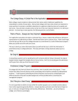 Many colleges require students to demonstrate their values and/or
