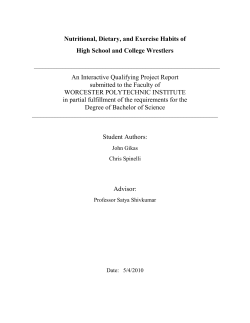 Nutritional, Dietary, and Exercise Habits of High School