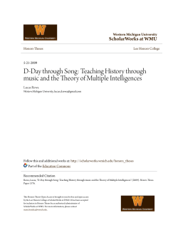 D-Day through Song - ScholarWorks at WMU