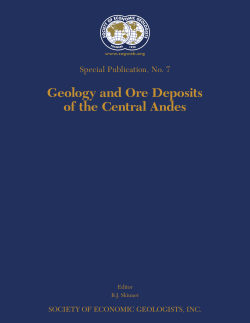 Table of Contents  - Society of Economic Geologists