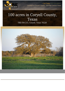 100 acres in Coryell County, Texas