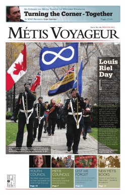 Louis Riel Day - Metis Nation of Ontario