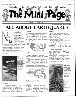ALL ABOUT EARTHQUAKES