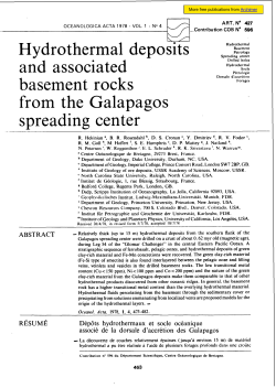 Hydrothermal deposits and associated basement rocks