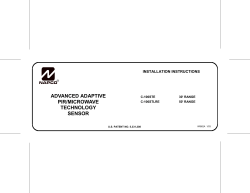 ADVANCED ADAPTIVE PIR/MICROWAVE TECHNOLOGY SENSOR