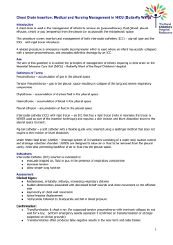 Chest Drain Insertion - The Royal Children`s Hospital