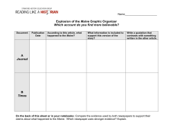 Explosion of the USS Maine Graphic Organizer