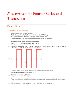 Mathematica for Fourier Series and Transforms