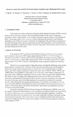hydrologic cycle in this environment, determine the magnitude of the