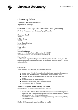 Course syllabus