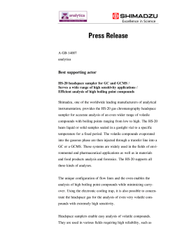 Press Release - Shimadzu Europa GmbH