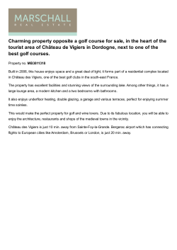 Luxury property: Charming property opposite a golf course for sale