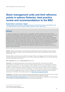 Stock management units and limit reference points in salmon
