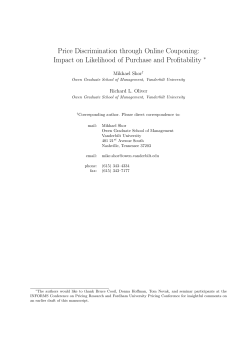 Price Discrimination through Online Couponing