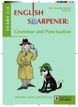 Grammar and Punctuation
