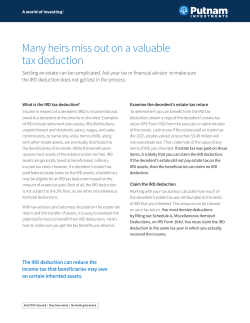 Many heirs miss out on a valuable tax deduction