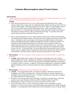 Forest Carbon Misconceptions - Province of British Columbia