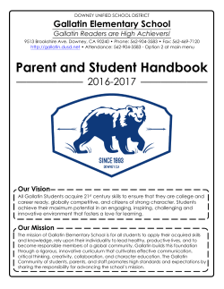 Gallatin Handbook - Downey Unified School District