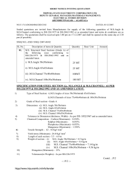 i) M.S.Angle 50x50x6mm ii) M.S.Angle 65x65x6mm