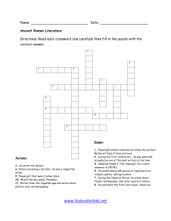 Directions: Read each crossword clue carefully