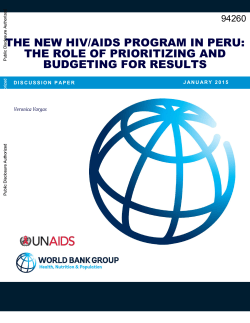 the new hiv/aids program in peru