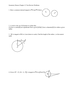 Circles Test review worksheet
