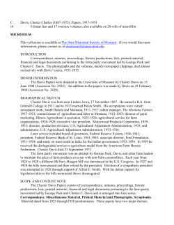 Davis, Chester Charles (1887-1975), Papers, 1917-1953