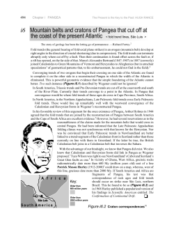 i6 Mountain belts and cratons of Pangea that cut off at - e