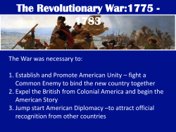 The Revolutionary War:1775